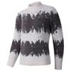 Men's And Women's Casual And Trendy Printed Color-blocked Thickened Semi-high Neck Sweaters, Men's Knitted Base Layer Sweaters, Round Neck Sweaters