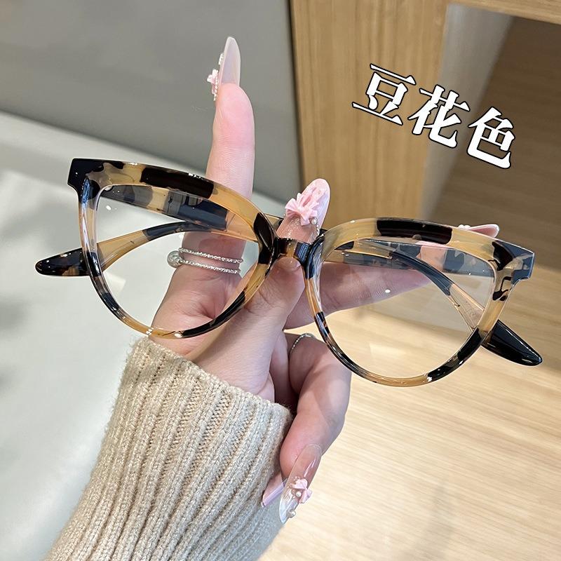 

Anti Blue Light Reading Glasses Women Computer PC Prescription Glasses Hand Made Hyperopia Eyewear plastic demo lens