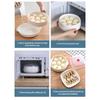 Microwave Safe Steamer Box With Wide Ergonomic Handles Transparent Lid And Steam Vents For Efficient Heating PP5 Material Multi Layer Design