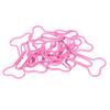 100pcs Paper Clips  Bone Shape Portable Small Cute Electroplating Metal Paper Clips for File Cla