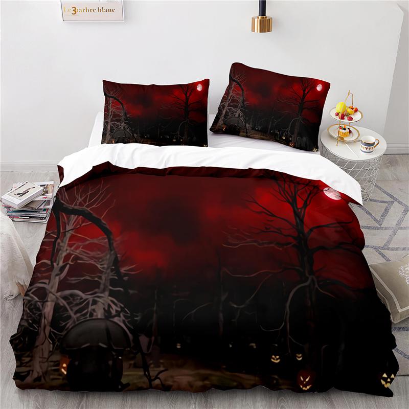 Funny Halloween 3d Bedding Set Print Duvet Cover Set with Pillowcase 2/3pcs Home Textile Single Double Twin Full Queen King Size