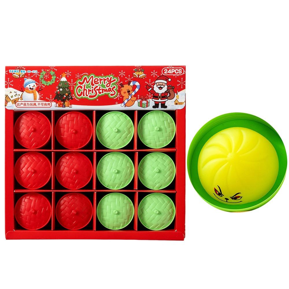 24pcs/set Christmas Squishy Crystal Bun Halloween Fidget Sensory Toy Party Favors