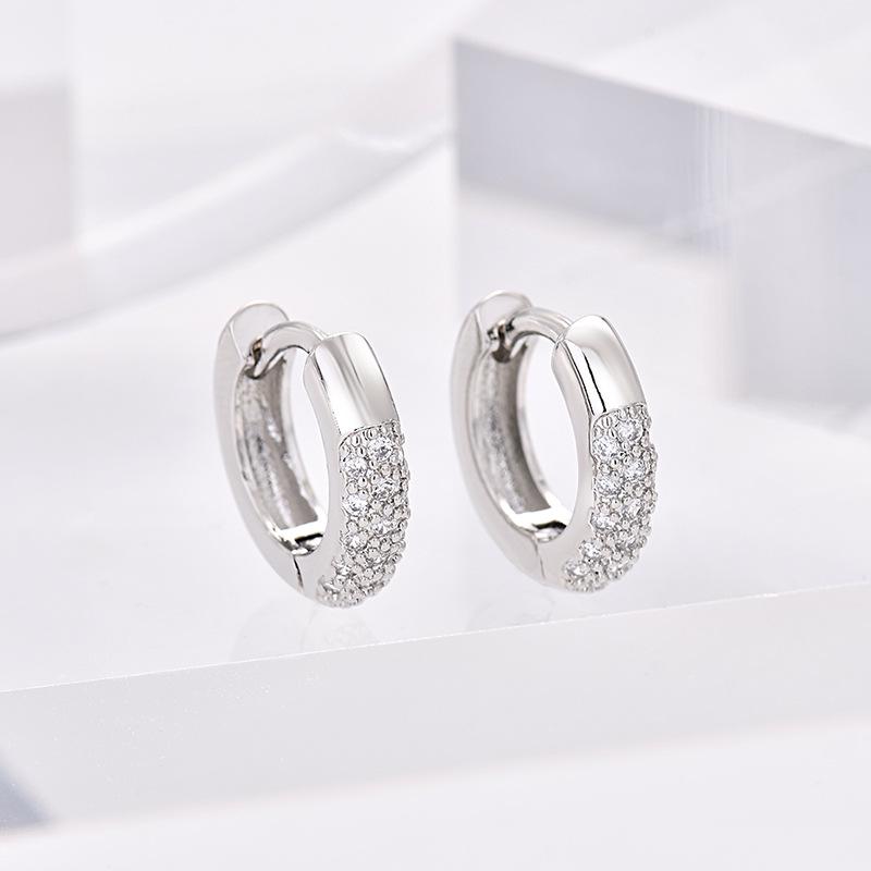 Cross-Border Stylish Zircon Ear Cuffs - Retro, Light Luxury Hoops