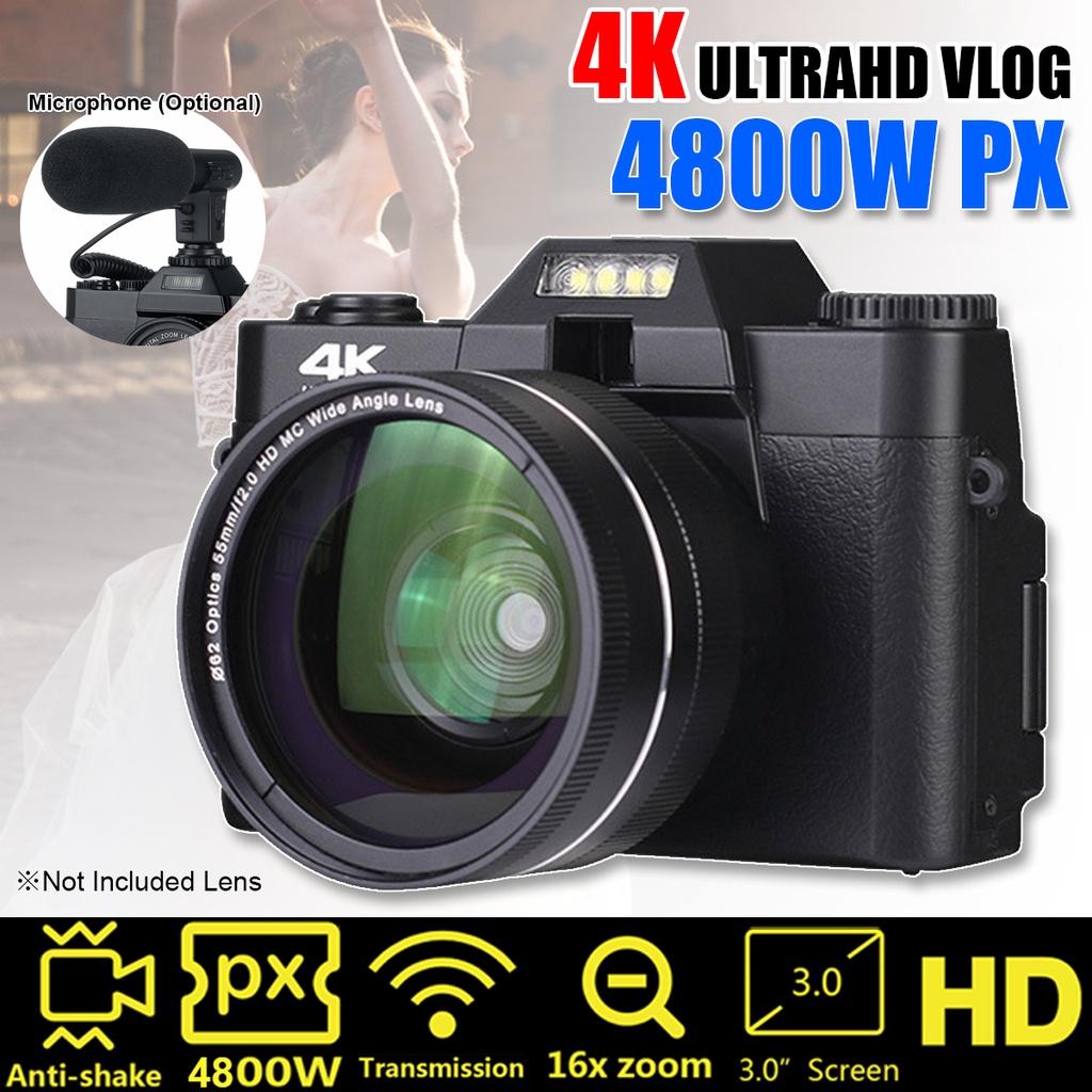 Digital Camera Video Vlog Camcorder Portable Handheld 16X Digital Zoom PX HD NightvisionS Selfie Camera for YouTube 4K