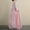 Long Sleeve Plus Size Vintage Floral New In Dresses for Women Casual Loose Spring Summer Autumn Dress