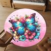 1pc butterfly flowers Round Chair mat Area Rug - Non-Slip, Floor Mat for Office, Bedroom, and Indoor Decor c1125181