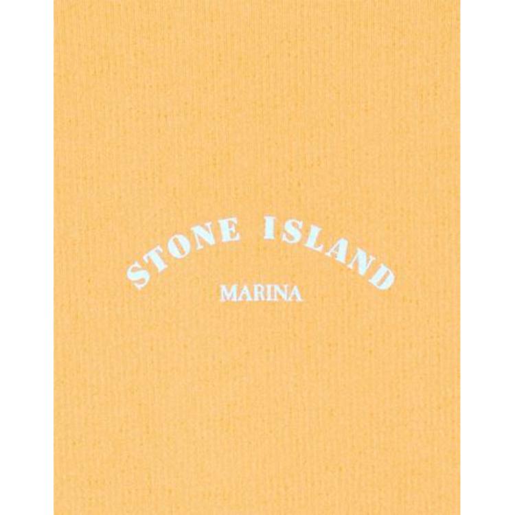 Stone Island Ss23 Marina Series Letter Logo Print Solid Color Casual Loose Sweatshirt Men sweatshirt Orange 7815650X2-V0032