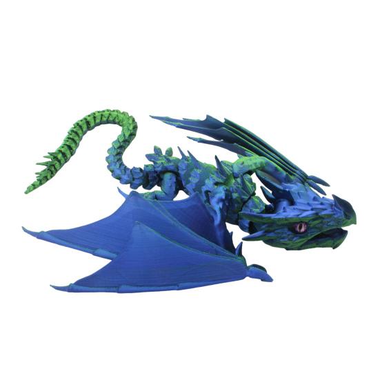 3D Printed Winged Dragon Figurine Movable Joints Flying Dragon Figure Articulated Dragon Model Fidget Toy Desktop Decoration Ornament