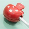 4pcs Mushroom Shape Toothbrush Protective Cover Cartoon Plastic Toothbrush Head Cover BPA-Free Toothbrush Storage Clip Hiking