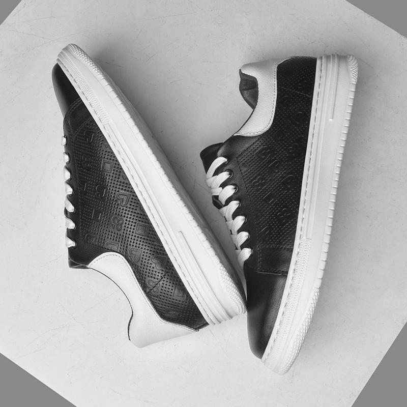 Fashion Fashion Men's Genuine Leather Sneakers Versatile Skateboard Footwear Outdoor Casual Shoes for Man Leisure Walk Vulcanize Shoes