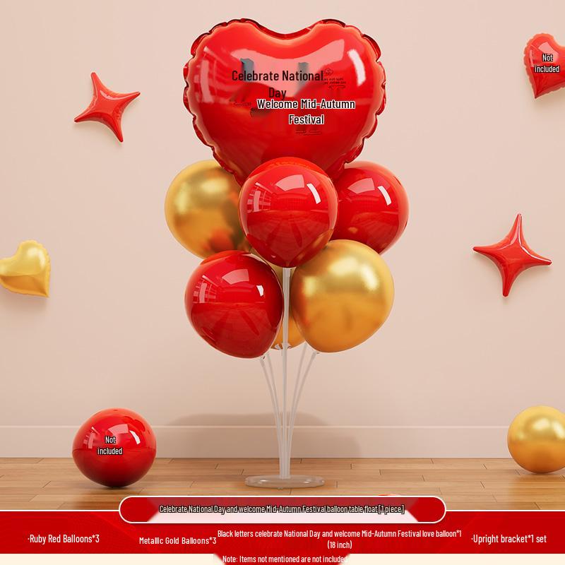 National Day & Mid-Autumn Festival Balloon Table Decoration for Jewelry Store