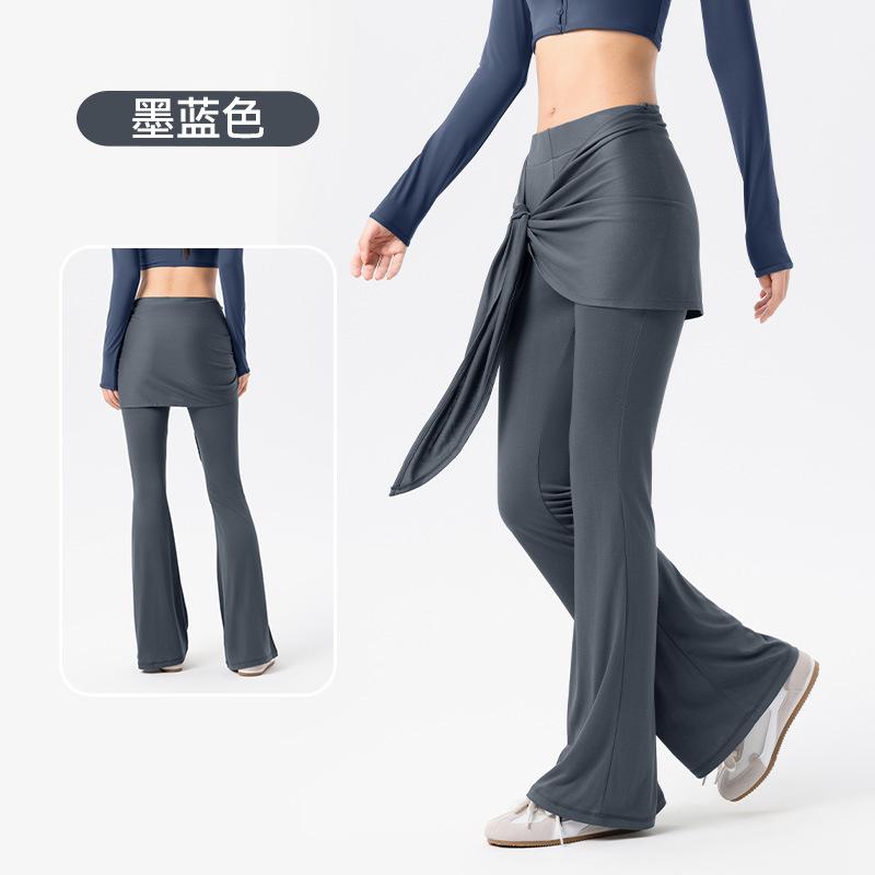 

Микро-пулл йога брюки женские съемная шторка от пуков спортивные повседневные брюки для бега тренировок дышащие фитнес расклешенные брюки S