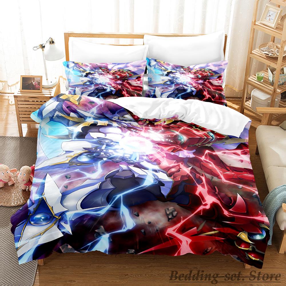 Customer Customization Bedding Set Cartoon Anime Three-piece Set Adult Kid Bedroom Duvetcover Sets 3D Kawaii Girls