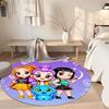 K-pop Round Floor Mat Suitable for Study Room Entryway Bedrooms Hallway Antislip Round Carpet Office Home Decor