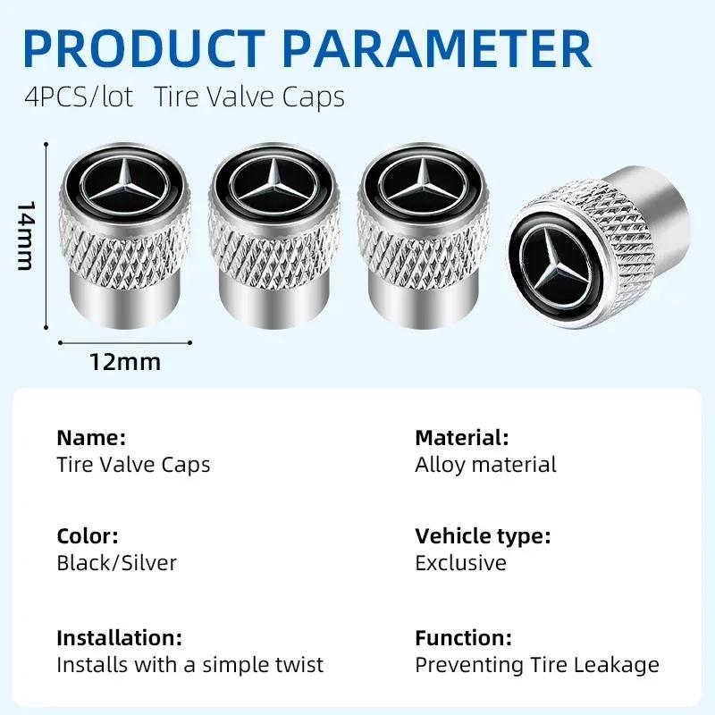 Bilklistermärke För Mercedes Benz För W206 C-klass C200L CLA GLA Mercedes Benz W203 W220 W213 W211 W212 W201 Bilhjulsdäckventil bil