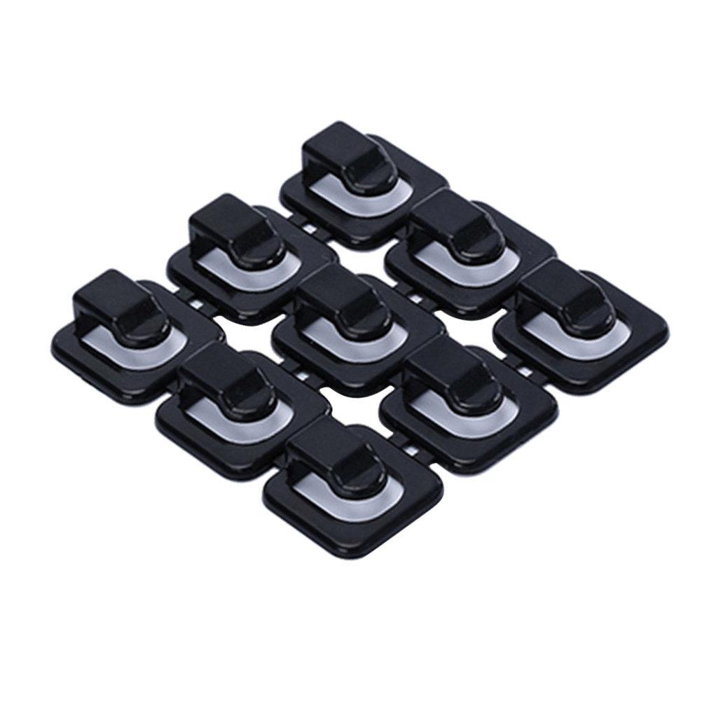 18Pcs Cable Cord Organizer Clips Self Adhesive Wire Management for Desk Cables Adjustable Cord Clips for Home Office