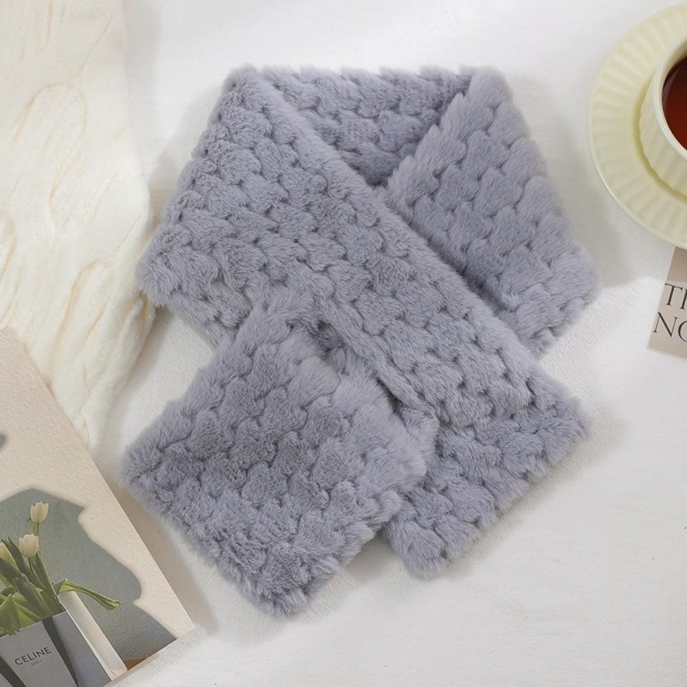 Thickened Cross Scarf Cold-proof Knitted Neckerchief Elegant Neck Collar  Outdoor