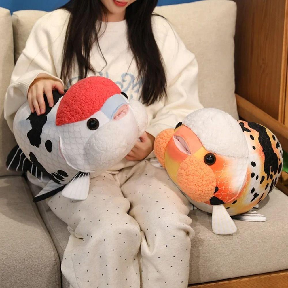 Soft Realistic Fish Plush PP Cotton Goldfish Stuffed Doll Funny Fish Cushion Home Decor