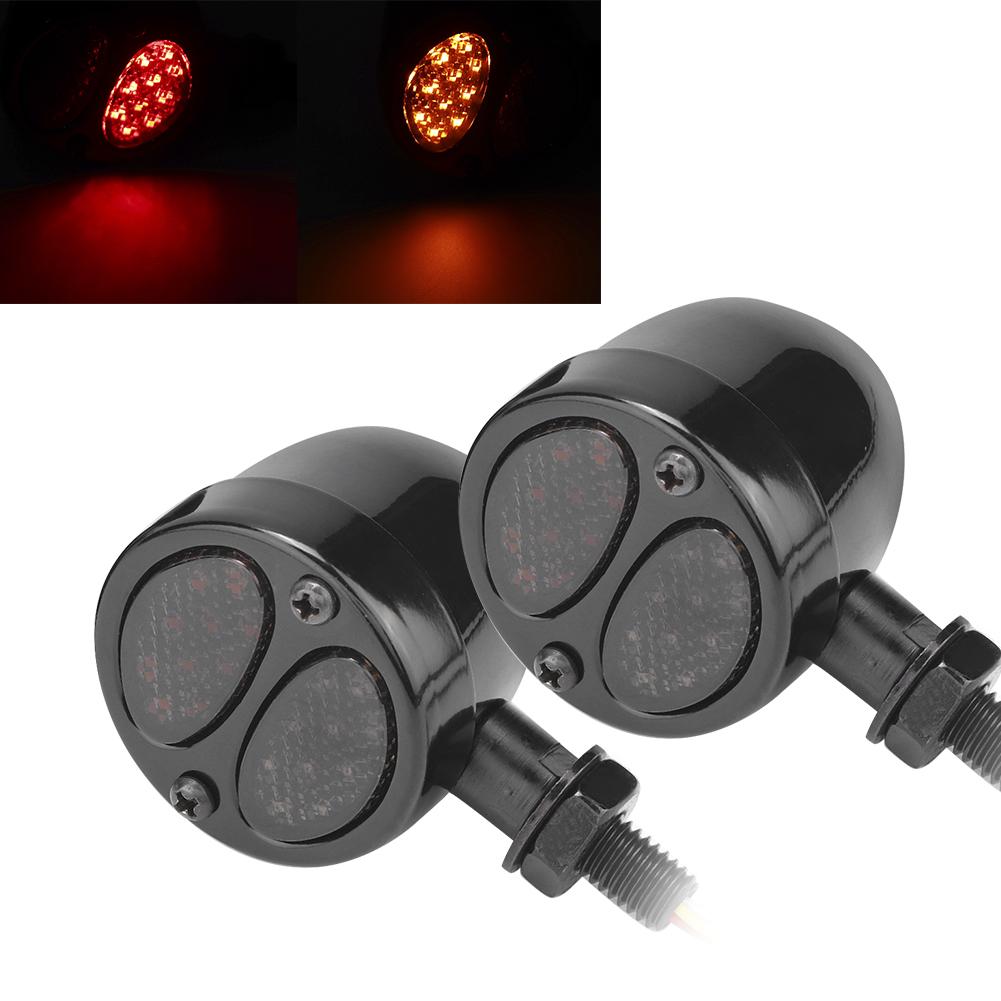 Motorcycle LED Turn Signal Light Vintage Modified Steering Lamp Indicator Fits for Yamaha