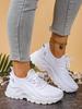 Women's Casual Shoes, Trendy and Versatile, Mesh, Breathable, Soft-soled, Lace-up Casual Sports Shoes