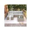 Polyethylene Rattan Leisure Sofa Set, Garden Furniture, Corner Sofa, Khaki