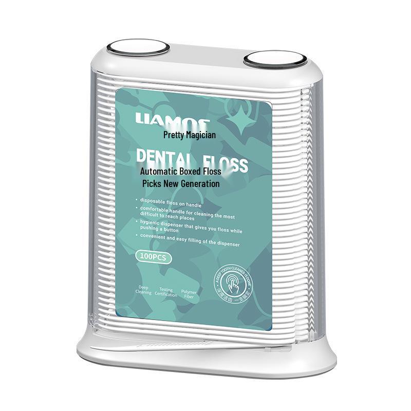 Ultra-Fine Floss Stick Toothpick with Automatic Box - 100 Patented Pieces