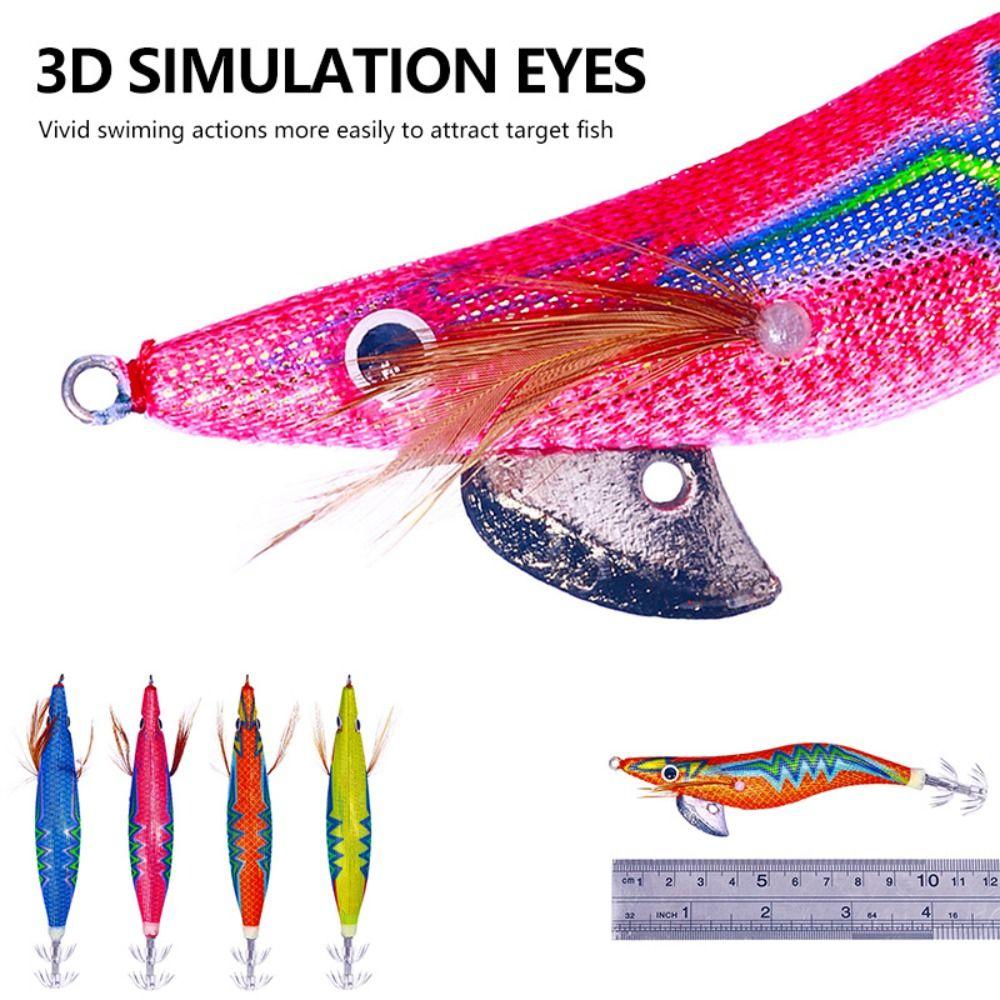

Fishing tackle Squid hook 3.0# Hook Octopus lure 2023 Wood shrimp lures Lifelike