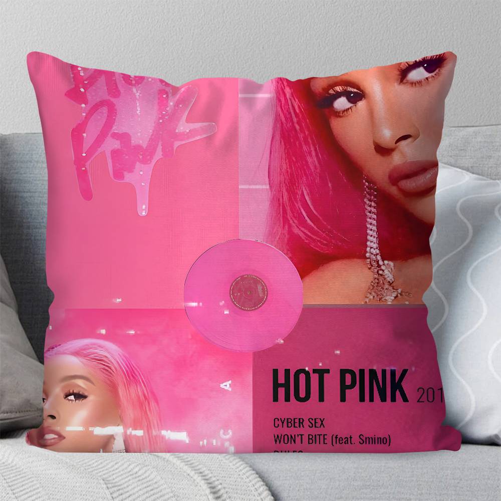 Singer D-Doja Cat Pillow Case Square Pillow Bedroom Sofa Leisure Comfort Cushion Car Living Room Home Decoration