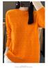 Women's Hollowed-Out Wool Round Neck Sweater - New Style, Loose Fit, Versatile Pullover for Spring and Autumn