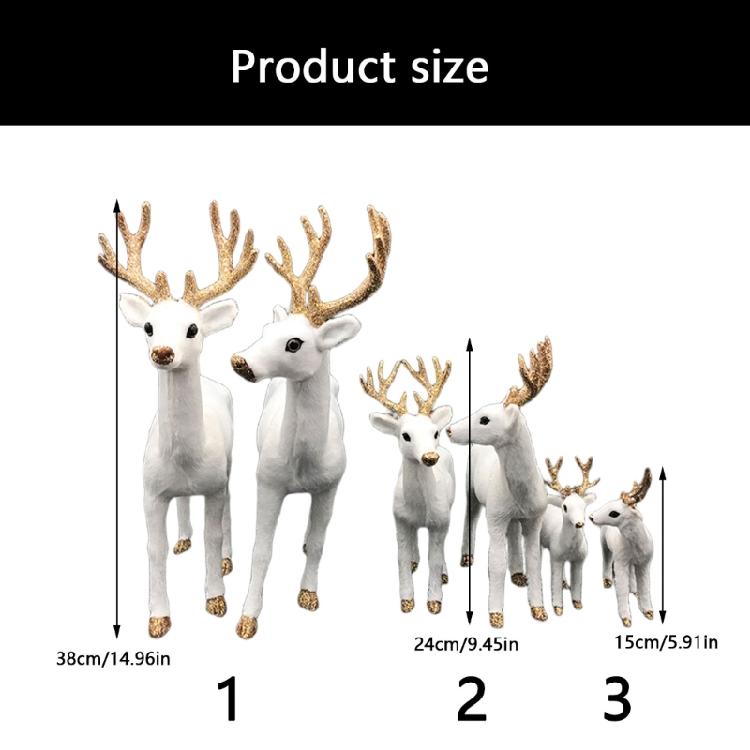 Christmas Deer Figurines,Deer Animal Model,Realistic Reindeer Figurines with Glittered Antler and Feet Centerpieces