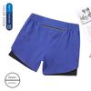 Men's Running Shorts Professional Marathon Track and Field Three-Quarter Length Quick-Dry Inner Lining Pants Sports Two-In-One Design with Phone