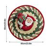 60*60cm Christmas Round Carpet 3D Special-shaped Bedroom Door Mat Santa Claus Floor Mat  Home Decor
