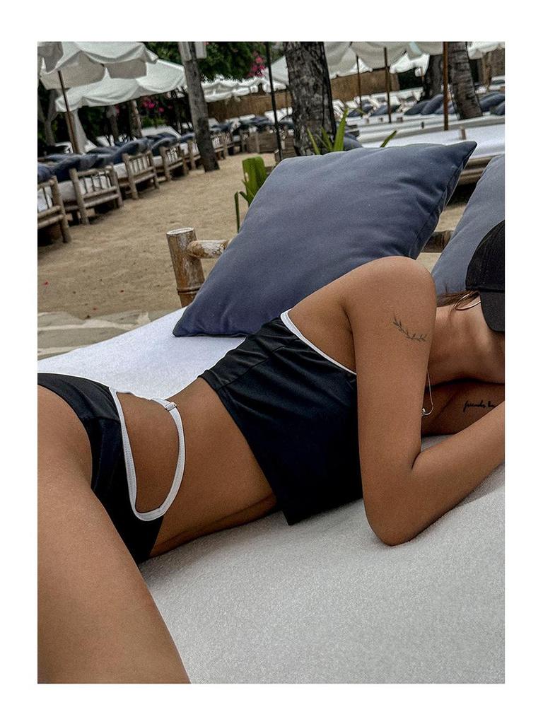 2023 High Waist Tummy Control Cutout Bikini: Push-up, Solid Color, Vacation-Ready Swimsuit for Women
