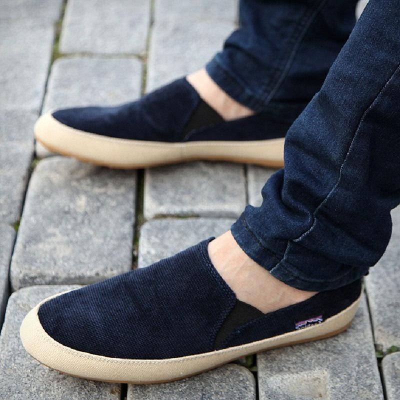 Fashion Autumn Fashion Men Canvas Shoes Breathable Men's Casual Slip On Loafers Male Flats Shoe 2024 Fisherman Shoes Zapatos Hombre