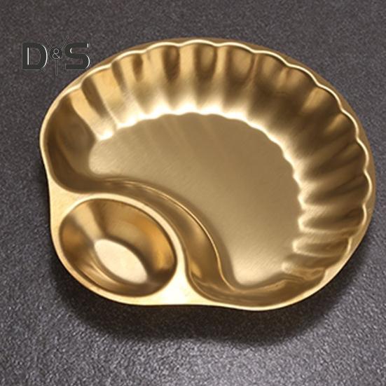 Set de tăvi pentru gustări din oțel inoxidabil cu bol pentru scufundare Tavă de servire pentru sandvișuri cu design fin și lustruit pentru chipsuri de sushi găluște salate