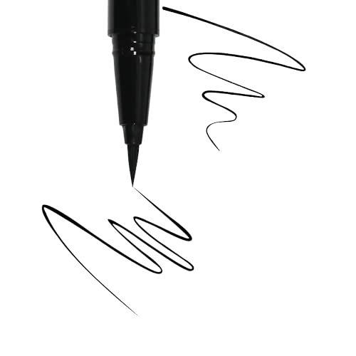 Crayon eye-liner liquide ultra-fin et waterproof, séchage rapide, anti-bavures, longue tenue, noir, application précise pour un maquillage des yeux spectaculaire.