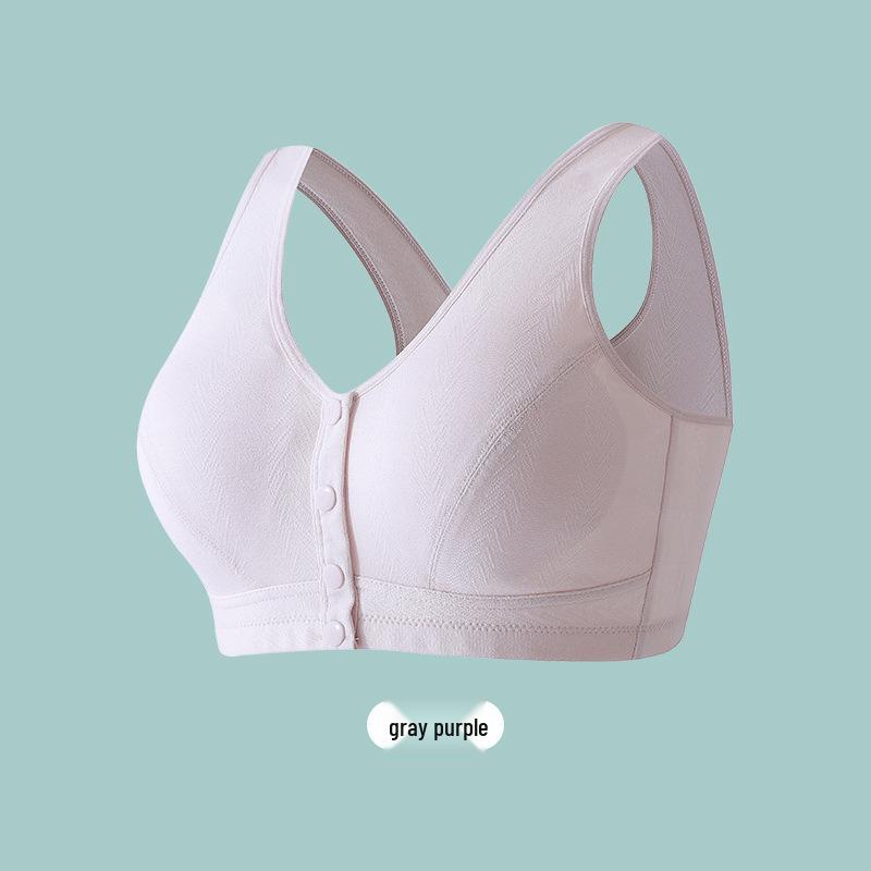 Zhangyan Modal Wire-Free Plus Size Front Closure Bra for Mature Women