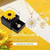 Trendy Sunflower Zircon Necklace: Elegant Clavicle Chain In Light Luxury Minimalist Design