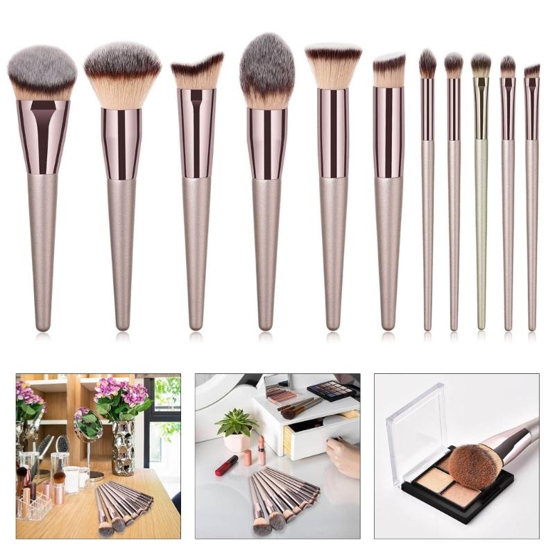 Angled Face Brush Dense and Soft Synthetic Fibers Powder Buffing Brushes For Seamless Makeup Cream Blending Brushes