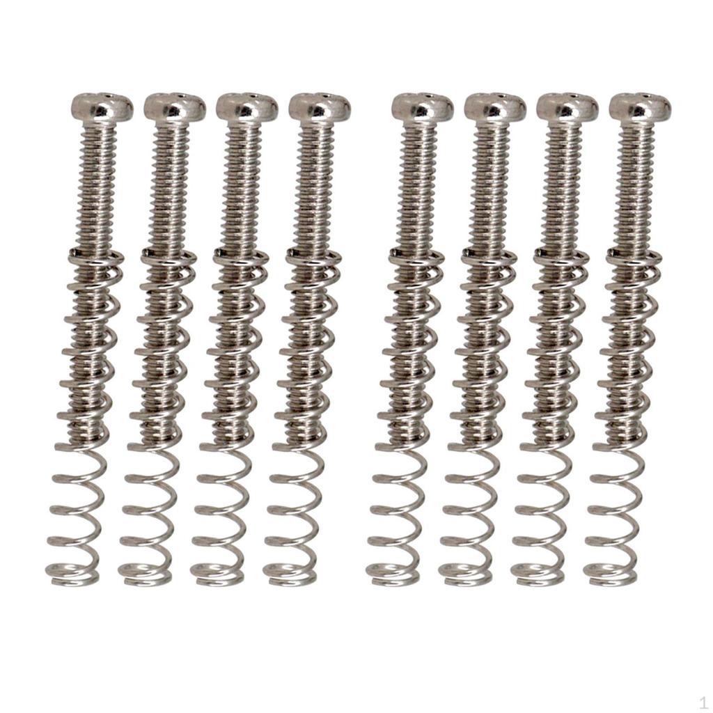8 Pieces Double Coil Pickup Frame Screws Springs ,Convenient ,Electric Guitar Pickups