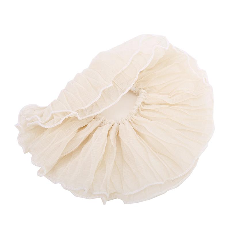 Haargummis für Damen, für den Sommer, süße doppellagige Chiffon-Kopfbedeckung mit Blumenmuster, Rand mit extra großem Darmhaar