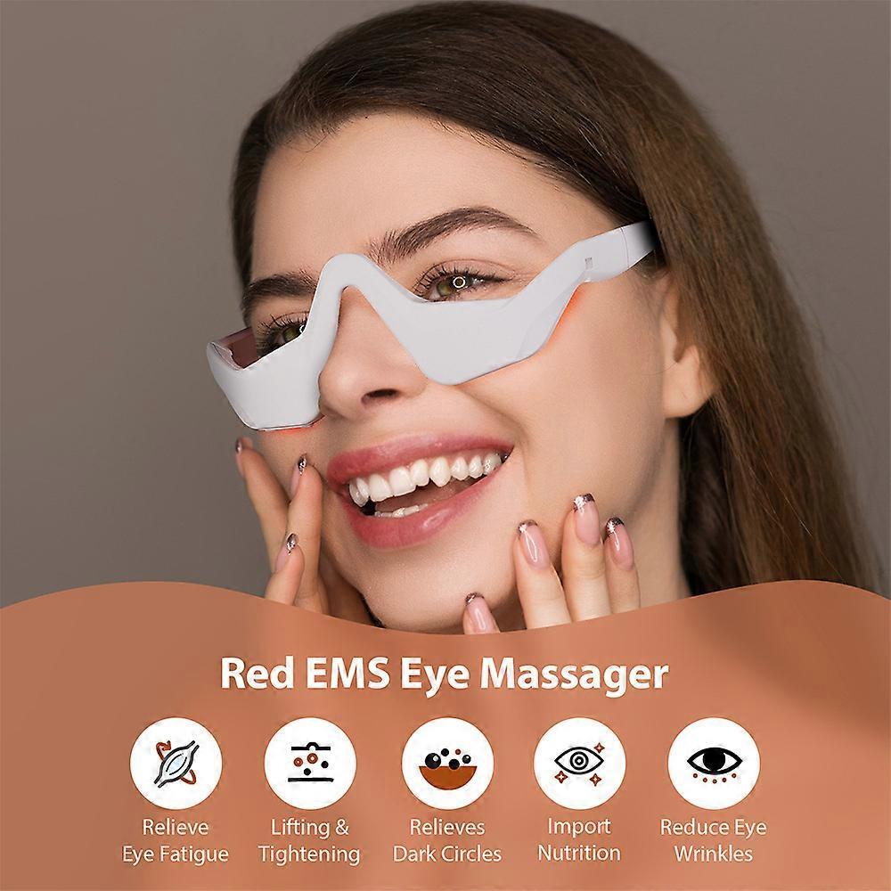Revital Eyes Red Light Therapy Glasses, Advanced EMS Under Eye Massager, At-Home Beauty Device for Dark Circles, Puffiness & Fine Lines