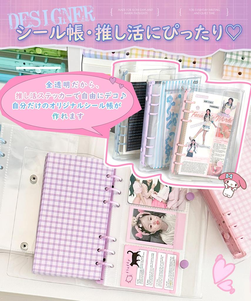 Transparenter Sticker-Ordner mit Kartenfach Haupt 30 und Kratzfest Glatt A6 Karte Groß Klar PP Lieblings-Sammelkarten [1 Einheit, Nachfüllpackungen]