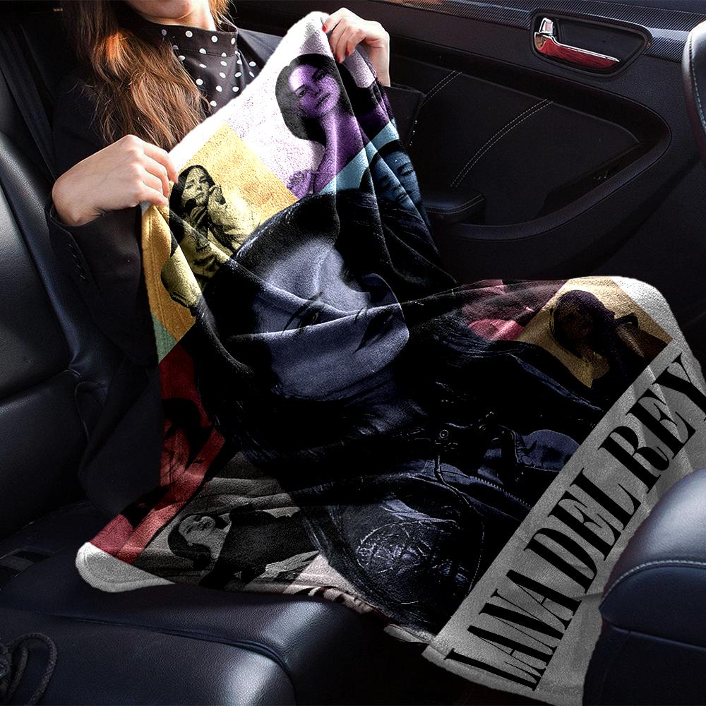 Lana Del Rey Pop Star Blanket Soft Throw Blanket For Home Bedroom Bed Sofa Travel Office Solid Christmas Blanket