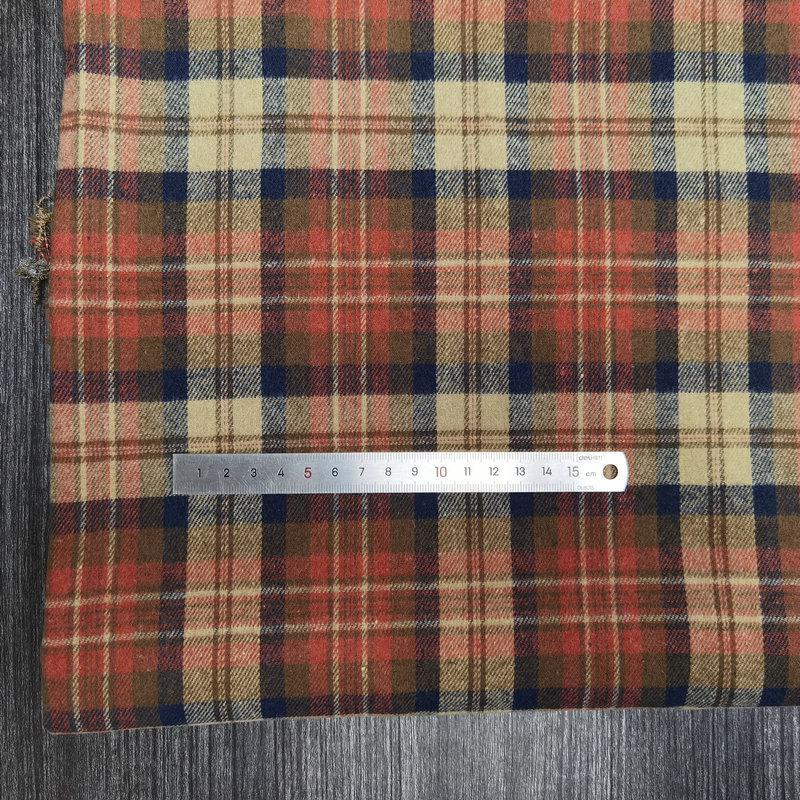 Children's Twill Plaid Flannel Shirt Fabric - Yarn Dyed, Brushed Cotton