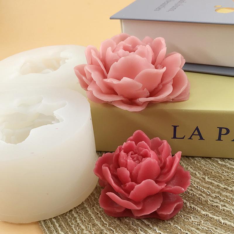 Jasmine Flower Candle Silicone Mould DIY Rose Peony Flower Gypsum Soap Resin Crafts Cement Mold Chocolate Cake Baking Tools