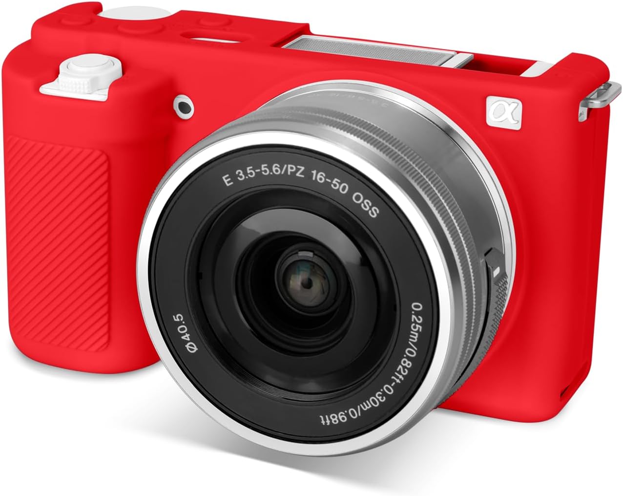 

Soft Silicone Protective Case for Sony ZV-E10 Camera червоний
