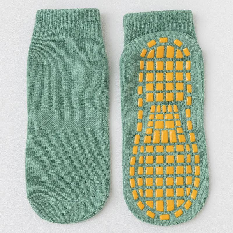 5 Pairs Anti Slip Socks Children's Playground Trampoline Socks Baby Early Education Floor Socks Adult Mid Tube Yoga Socks