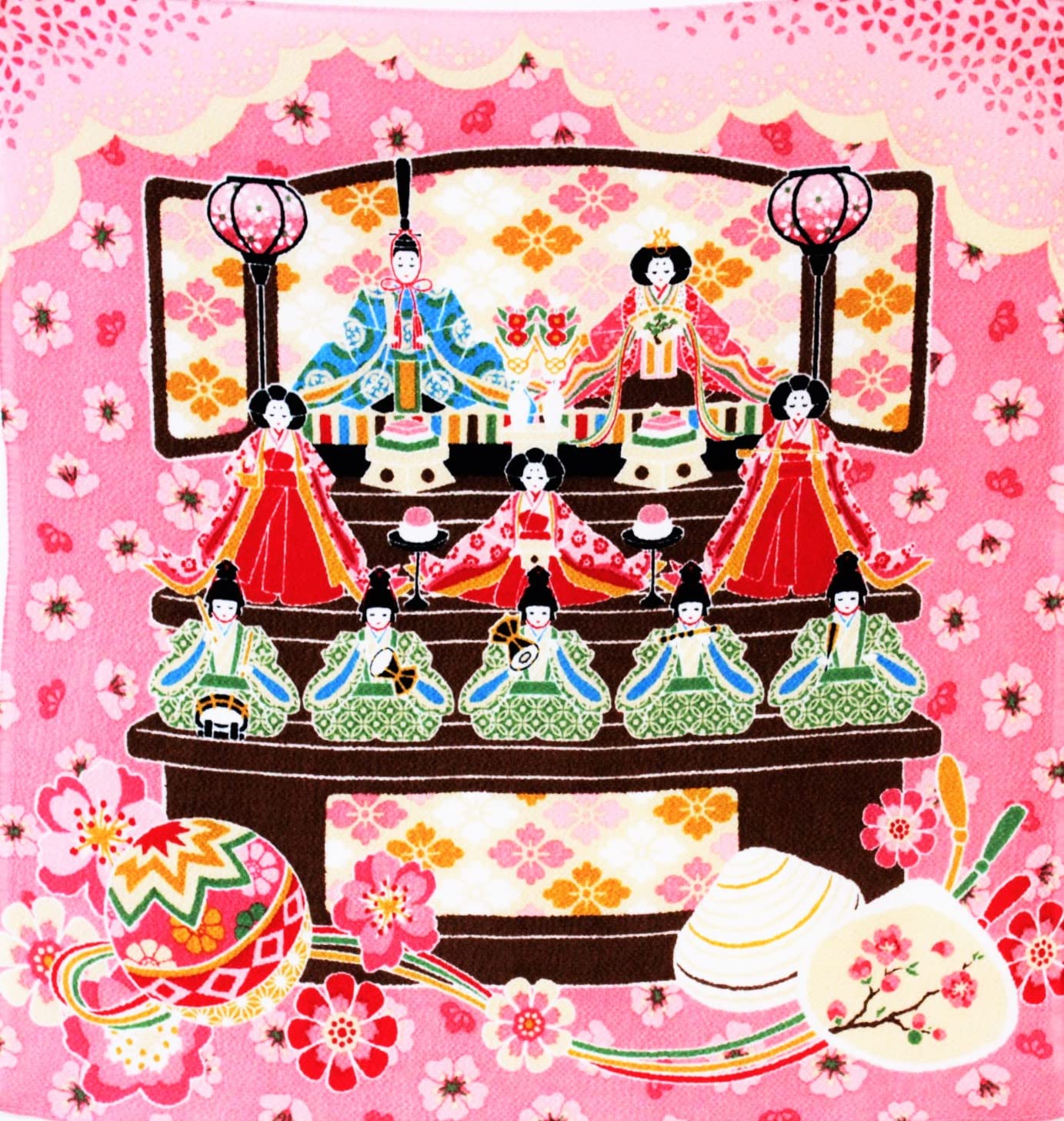 Maruzen Chirimen Furoshiki Medium Width by Hiromi Hina 48 x 48 Made in Easy to Wrap Lunch Lightweight and Compact Product (Crepe) Sato, (approx. cm),