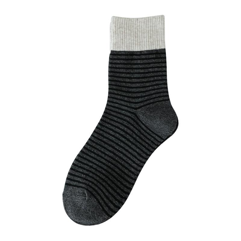 Japanese Striped Socks Children'S Medium Tube Socks Pure Cotton Tide College Style Stockings Women